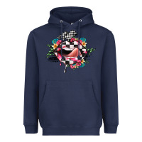 Navy race lip Heavyweight Hoodie - JahusDesignShop