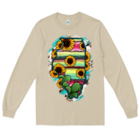Mushroom Illinois Map Sunflower Cactus Serape Long Sleeve Tee - RanaPortraitStore
