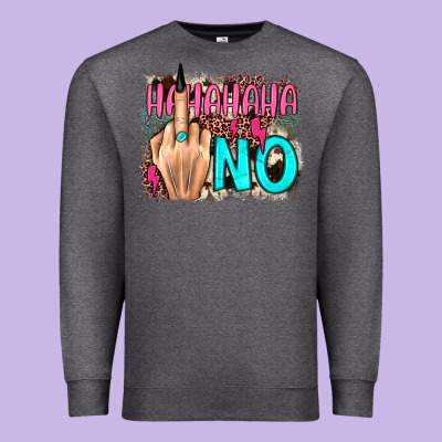 Hahahaha No Leopard Cowhide Premium Sweatshirt Designed By Jahusdesignshop