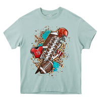 Arona Football lightning bolt leopard Heavy Core Tee - HowdyJamesFarm