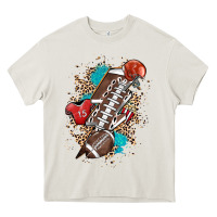 Football Lightning Bolt Leopard Heavy Core Tee | Teevron