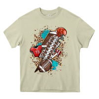 Mossy Football lightning bolt leopard Heavy Core Tee - HowdyJamesFarm