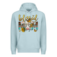 Blue Mist Western Blessed Mom Baby Calf Premium Hoodie - LillyAllenDesigns