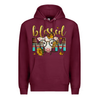 Burgundy Western Blessed Mom Baby Calf Premium Hoodie - LillyAllenDesigns