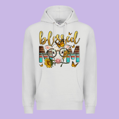 Western Blessed Mom Baby Calf Premium Hoodie Designed By Lillyallendesigns
