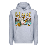 Heather Grey Western Blessed Mom Baby Calf Premium Hoodie - LillyAllenDesigns