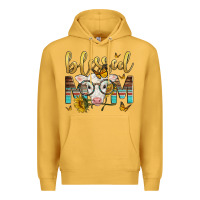 Mustard Western Blessed Mom Baby Calf Premium Hoodie - LillyAllenDesigns