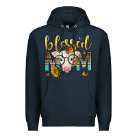 Navy Western Blessed Mom Baby Calf Premium Hoodie - LillyAllenDesigns