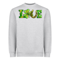 Heather Grey love with horseshoe Heavyweight Sweatshirt - AdoDesignShop