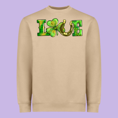 Love With Horseshoe Heavyweight Sweatshirt Designed By Adodesignshop