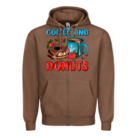 Chestnut coffee and donuts Zipper Hoodie - AdoDesignShop