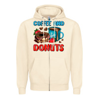 Sandshell coffee and donuts Zipper Hoodie - AdoDesignShop