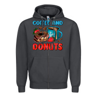 Smoke coffee and donuts Zipper Hoodie - AdoDesignShop