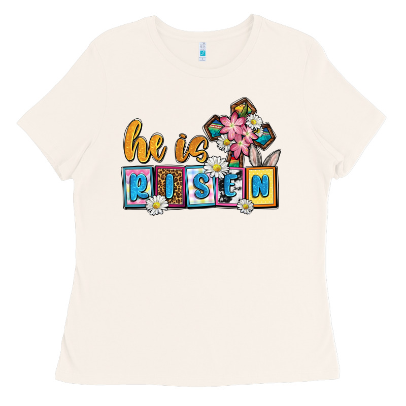 Easter Day He Is Risen Ladies Tee by OliviaCreatesArt | Teevron