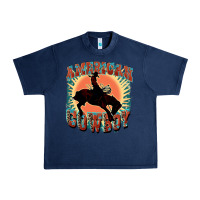 Navy American cowboy Urban Heavy Tee - FaDigitalArtStudio