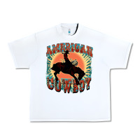 White American cowboy Urban Heavy Tee - FaDigitalArtStudio