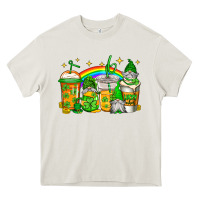 Cream st patricks day gnomes coffee cups Heavy Core Tee - Jasminsmagicworld