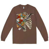 Chestnut kinda emotionless kinda emotional skeleton chest Long Sleeve Tee - FaDigitalArtStudio