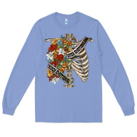 Colony Blue kinda emotionless kinda emotional skeleton chest Long Sleeve Tee - FaDigitalArtStudio