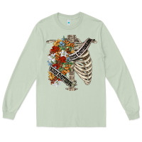 Matcha kinda emotionless kinda emotional skeleton chest Long Sleeve Tee - FaDigitalArtStudio