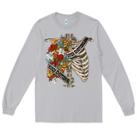 Moon Dust kinda emotionless kinda emotional skeleton chest Long Sleeve Tee - FaDigitalArtStudio