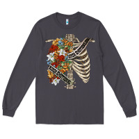 Smoke kinda emotionless kinda emotional skeleton chest Long Sleeve Tee - FaDigitalArtStudio