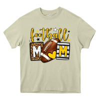 Mossy Football mom yellow team color Heavy Core Tee - HowdyJamesFarm