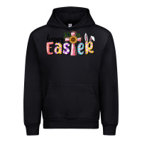 Black Happy Easter With Cross Urban Hoodie - RanaPortraitStore