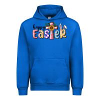 Cobalt Happy Easter With Cross Urban Hoodie - RanaPortraitStore