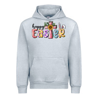 Heather Grey Happy Easter With Cross Urban Hoodie - RanaPortraitStore