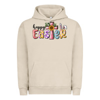 Pigment French Oak Happy Easter With Cross Urban Hoodie - RanaPortraitStore