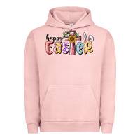 Pigment Salmon Happy Easter With Cross Urban Hoodie - RanaPortraitStore