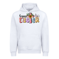 White Happy Easter With Cross Urban Hoodie - RanaPortraitStore