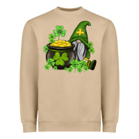 Mushroom st patricks gnome and pot of gold Heavyweight Sweatshirt - AdoDesignShop