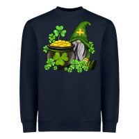 Navy st patricks gnome and pot of gold Heavyweight Sweatshirt - AdoDesignShop