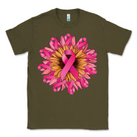 Army Green Cancer ribbon sunflower Cancer Awareness Classic Tee - HowdyJamesFarm
