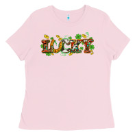 Bubblegum Pink St. Patrick's Western lucky and shamrocks Ladies Tee - OliviaCreatesArt