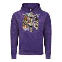 Cloud Purple inhale peace exhale chaos chest Vintage Hoodie - FaDigitalArtStudio