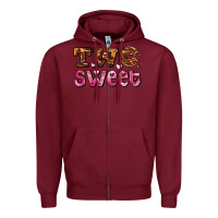 Burgundy two sweet donut Zipper Hoodie - AdoDesignShop