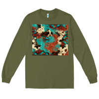 Serape Turquoise Glitter Cowhide  Tooled Leather  Tumbler Long Sleeve Tee | Teevron