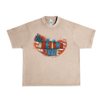 French Oak American junkie 4th of july Urban Heavy Tee - FaDigitalArtStudio