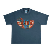 Midnight Navy American junkie 4th of july Urban Heavy Tee - FaDigitalArtStudio