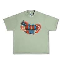 Oil Green American junkie 4th of july Urban Heavy Tee - FaDigitalArtStudio