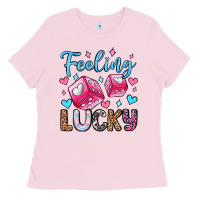 Feeling Lucky Valentine's Day Olivia Ladies Tee | Teevron