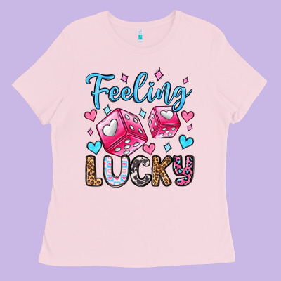 Feeling Lucky Valentine's Day Olivia Ladies Tee Designed By Oliviacreatesart