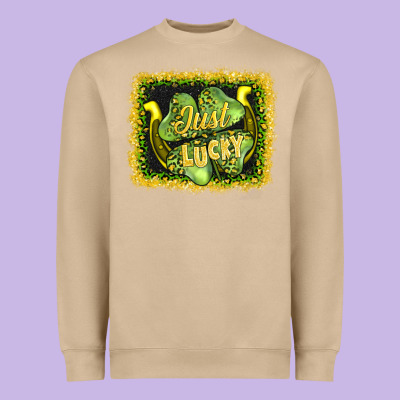 Just Lucky Heavyweight Sweatshirt Designed By Adodesignshop