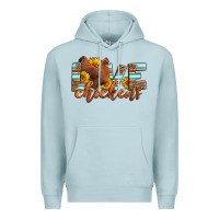 Blue Mist love chickens Premium Hoodie - LillyAllenDesigns