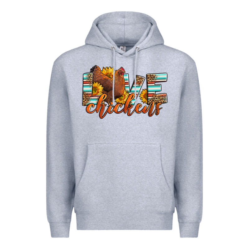Love Chickens Premium Hoodie by LillyAllenDesigns | Teevron