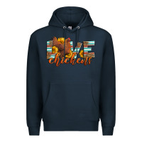 Navy love chickens Premium Hoodie - LillyAllenDesigns