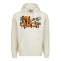Oatmeal Heather love chickens Premium Hoodie - LillyAllenDesigns